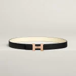 Mini Constance belt buckle & Reversible leather strap 24 mm